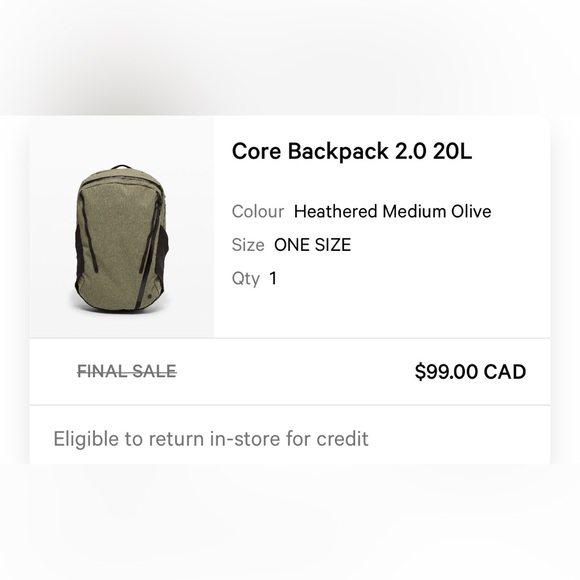 Lululemon 20L backpack - Picture 3 of 3